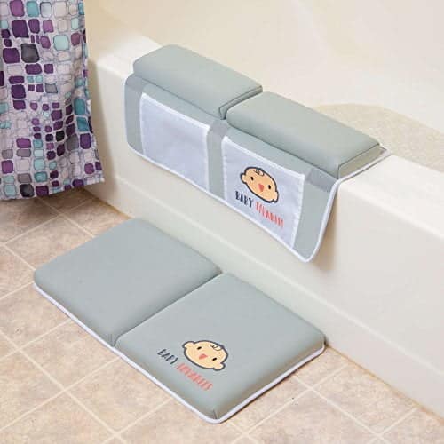bath kneeler with elbow pad rest set padded knee mat for tub bathing