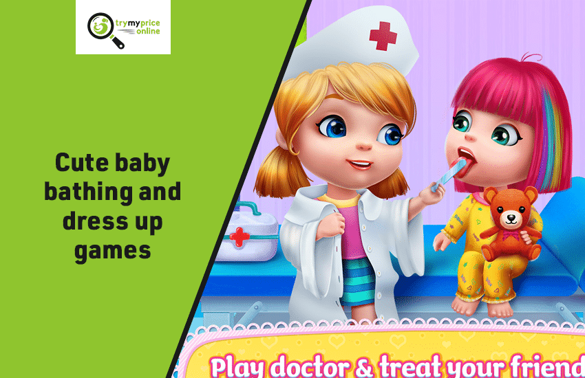 baby bathing and dress-up games