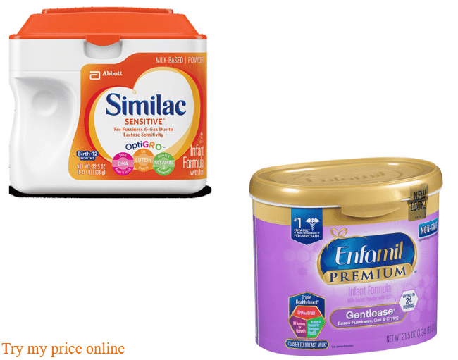 Similac sensitive compared to enfamil gentlease