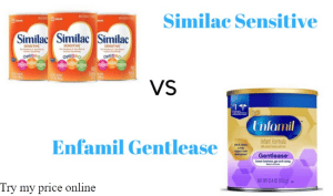Enfamil gentlease vs similac sensitive ingredients