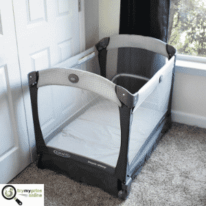 Pack n play converted to toddler bed