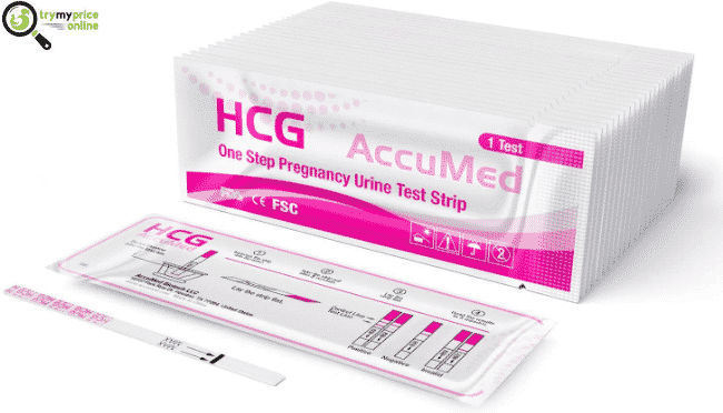 What is Accumed pregnancy test sensitivity?