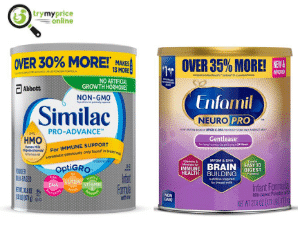 "most baby health sites claim that enfamil vs similac price is cheaper on average"