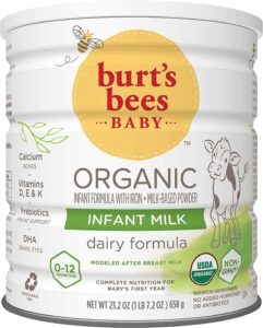 Burt’s Bees Organic infant formula