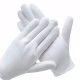 12 Pairs White Cotton Gloves for Dry Hands, SPA Gloves Inspection Gloves