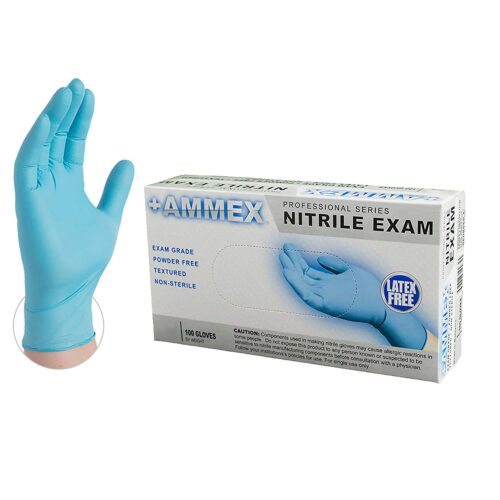 AMMEX Medical Blue Nitrile Gloves