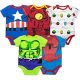 Marvel Baby Boys’ 5 Pack Bodysuits – The Hulk, Spiderman, Iron Man and Captain America