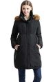 Momo Maternity Outerwear Lily Hooded Cinch Waist Down Parka Coat Pregnancy Winter Jacket