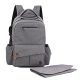 Utopia Alley Allcamp Diaper Bag, Capacity Support Any Baby Stroller with Changing Pad, Grey